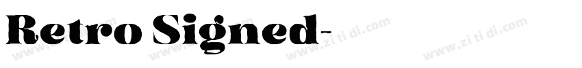 Retro Signed字体转换